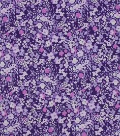 a purple and pink floral print fabric