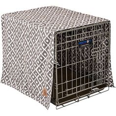 a dog crate cover with an animal in it's cage on a white background