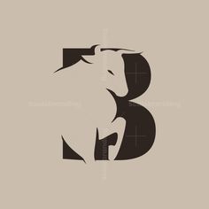 the letter b is made up of an elephant's tail, and it appears to be black