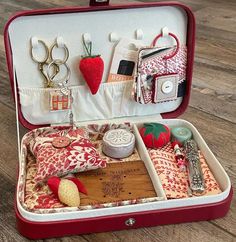 an open suitcase filled with lots of items