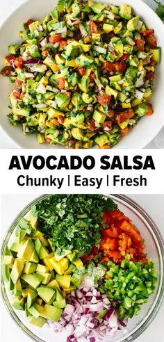 avocado salsa is an easy and healthy side dish