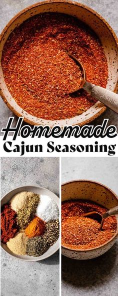 homemade cajun seasoning recipe in a skillet