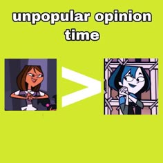 an image of two cartoon characters with the caption'unpopular opinion time '