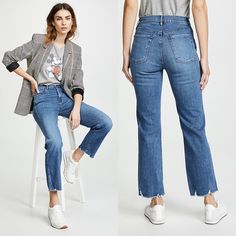 Distressed Cuffs And A Faded Wash Meet With A Cropped Silhouette To Create A Pair Of 3x1 Jeans That Feel Ultra Cool And Ideal For Weekend Wear. Sold Out Fabric: Stretch Denim High Rise Frayed Hem Straight-Cut Style Ankle Length Button At Waist Hidden Zip At Fly Shell: 92% Cotton/6% Elastomultiester/2% Elastane Wash Cold Weekend Wear, Jeans Color, Straight Cut, Cut And Style, Cropped Jeans, Straight Jeans, Cut Off, Ankle Length, Stretch Denim