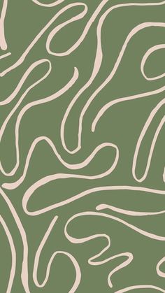 a green and beige background with wavy lines