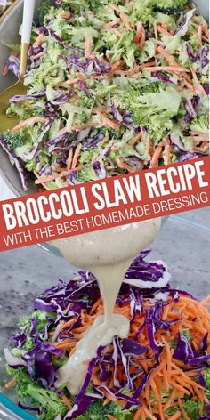 broccoli slaw recipe with the best homemade dressing