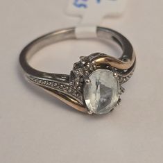 Alwand Vahan Sterling Silver 10k Gold White Topaz & Diamond Band Ring Sz 7 If You Have Any Question Feel Free To Ask! Gemstone Rings Vintage, Diamond Band Ring, Wire Work Jewelry, Rings Vintage, Work Jewelry, Diamond Rings Bands, Diamond Band, Topaz Ring, White Topaz