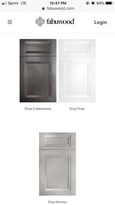 an image of some white cabinets and doors