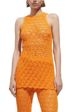 Add an artisanal touch to your sunny-weather look in a sheer crocheted minidress trimmed with sweet scallops. Slips on over head Crewneck Sleeveless Sheer; base layer shown not included 86% cotton, 14% polyester Hand wash, line dry Imported Sleeveless Mini Dress With Scalloped Edges For Summer, Summer Crochet Dress With Scalloped Lace In Mini Length, Fitted Crochet Dress With Crochet Trim For Summer, Summer Stretch Crochet Dress, Stretch Crochet Dress For Summer, Summer Sleeveless Crochet Lace Mini Dress, Summer Crochet Lace Sleeveless Mini Dress, Sleeveless Crochet Lace Dress For Summer, Sleeveless Crochet Dress With Scalloped Lace For Summer