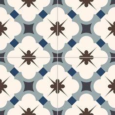 an artistic tile design in blue and white