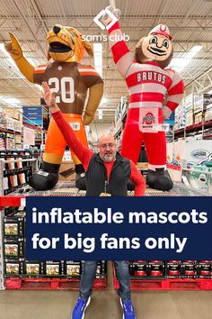 the inflatable mascot for big fans only is on sale at walgreen