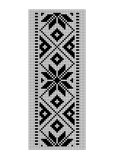 a black and white cross stitch pattern