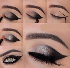 Learn how to make up on http://pinmakeuptips.blogspot.com/ #makeup Make Up Mata, Smoky Eye Makeup Tutorial, Mekap Mata, Party Makeup Looks, Makeup Tip, Smokey Eye Tutorial, Smink Inspiration, Hooded Eye Makeup