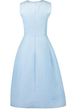 Oscar De La Renta chrysanthemum stripe cocktail dress in yellow\light blue.100% POLYESTER; FRAME:100% SILK DRY CLEAN Made in ITALY Beachy Jewelry, Goddess Jewelry, Golden Goddess, Oscar Dresses, All American Girl, Pink Sale, Pre Fall Collection, Symbolic Jewelry, Casual Evening