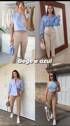 Light Tan Pants Outfit, After Work Date Outfit, Office Summer Outfits Women Business, September Outfits Work, Outfit Formal Verano, Pantalones Beige Outfit, Outfit Pantalon Beige Mujer, Outfit Con Pantalon Beige, Outfit Pantalon Beige