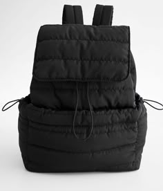 Street Level Active Puffer Backpack - Black , Women's Black Lined backpack Foldover snap and cinch tie closure Interior pouch pocket Adjustable shoulder straps Dimensions: 11(L) x 5(W) x 13(H). 100% Polyester. Do not wash. Do not bleach. Do not dry. Do not iron. Do not dry clean. Apparel & Accessories Cheap Waterproof Sporty Bag, Cheap Urban Shoulder Bag For School, Cheap Women's Backpack Gym Bag, Affordable Red Sports Backpack, Cheap Adidas Backpack With Laptop Compartment, Cheap Backpack With Zipper Pocket For On-the-go, Black Backpack Amazon, Trendy Cheap Backpack With Multiple Compartments, Cheap Reversible Shoulder Bag For School