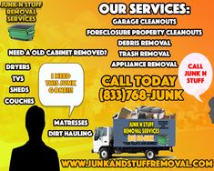 an advertisement for junk removal services