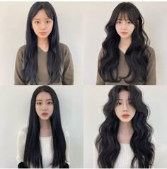 Curly Korean Hair, Wavy Hair Korean, Big Waves Hair, Korean Hairstyles, Wavy Hairstyles Medium