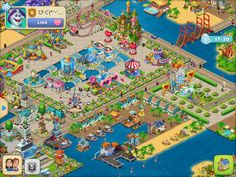 an amusement park with lots of rides and rides on the ride map, as well as many