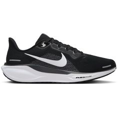 Designed to deliver lightweight energy return with dual Air Zoom units and ReactX foam midsoles  the men's Nike Pegasus 41 road-running shoes will give you an energized ride for your daily miles. Nike Pegasus, Road Running, Black Running Shoes, Air Zoom, Man Running, Rei Co-op, Running Shoes For Men, Shoes Black, Men's Nike