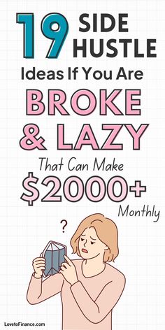 Easy side hustle ideas if you are broke and lazy Extra Ways To Make Money, Make Extra Money At Home, Side Hustle Ideas At Home, Shopify Seo, Sales Strategies, Easy Ways To Make Money, Money Honey, Earn Money Fast, Online Business Ideas