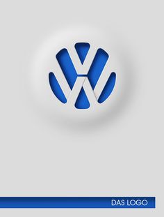 the volkswagen logo is shown in blue and white