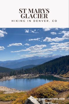 the cover of st mary's glacier hiking in denver, colorado with text overlay