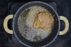 a pot with some food inside of it