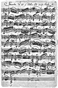 an old sheet with music notes on it