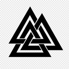 an image of three triangles in the shape of a triangle, black and white png