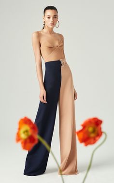 Silk Wide Leg Pants, Gaun Fashion, Strapless Bustier, Mode Inspo, Style Chic, Look Fashion, Strapless Dress Formal