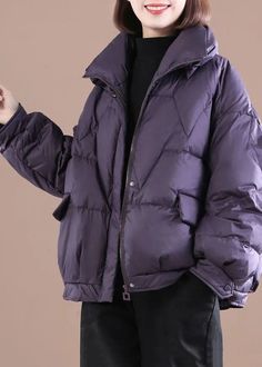 Winter Purple Hoodie Outerwear, Purple Winter Hoodie Outerwear, Purple Casual Hooded Winter Jacket, Purple Hooded Puffer Jacket For Winter, One Size Purple Winter Outerwear