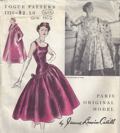 an old fashion sewing pattern from the 1950's