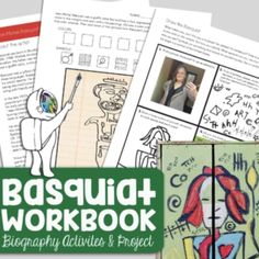 the basquid workbook is filled with drawings and pictures