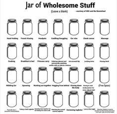 the jar of wholesome stuff is shown in black and white, with instructions to make it