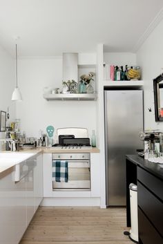 the kitchen is clean and ready to be used as a place for cooking or baking