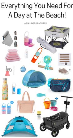 what to pack with a baby or kids's beach must haves