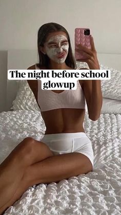 How Glow Up For School, Outfits For A Field Trip, Hairstyles For Movie Night, How To Have A Massive Glow Up Over Summer, How To Have Glowup Before School, Morning Routine For Glow Up, Back To School Beauty Tips, Skin Care Before School, Night Before School Glow Up Routine