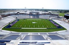 an aerial view of the football field at texas state university, home of the cowboys