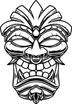 an image of a mask in black and white