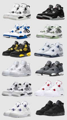 Jordan 4 s #jordan4’s #jordan4 #jordan4s #jordan #shoesinspo #shoes Pretty Sneakers, Trendy Shoes Sneakers, Cute Nike Outfits, Nike Fashion Shoes, Black Nike Shoes, Preppy Shoes, Pretty Shoes Sneakers