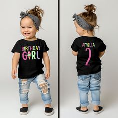 🎉 Personalized Birthday T-Shirts for Kids! 🎂 Celebrate in style with our adorable birthday t-shirts! 🌟 Perfect for little ones' special day! 🦙Made to order.  🦙How to order: - Choose your T-shirt color - Choose your size - Please add your personalization in the box, including age and name. - Click add to cart. You can go back and add more orders.  🦙 Shipping Instructions: - Items are handmade and custom-made to order. -Our processing time is 1-3 business days.  🦙Washing Instructions: - Ple Playful Black T-shirt For First Birthday, Birthday Tshirt Ideas Kids, 2nd Birthday Tshirt, Unicorn Birthday Shirt, Birthday T Shirts, Toddler Birthday, Birthday Tshirts, Unicorn Birthday, Birthday Shirt