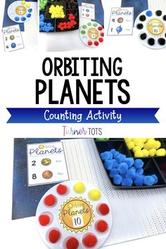 Space Math Activities Kindergarten, Space Counting Preschool, Space Preschool Theme, Space Activities For Preschoolers, Turner Tots, Space Math, Math Activities For Preschoolers, Space Learning