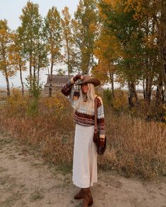 october so far 🍂🧸 comment “ootd details” for 🔗 . . . #westernfashioninspo #cowgirlfashion #fallfashiontrends #fallaesthetic western fashion // western outfit inspo // western style // cowgirl boots outfit // western chic // western aesthetic // fall aesthetic // fall vibes // fall fashion // fall ootds // out west // mountain aesthetic Cute Western Fashion Outfits, Western Neutral Aesthetic, Brown Boots White Dress, Pretty Western Outfits, Cowboy Boot Thanksgiving Outfit, Feminine Western Aesthetic, Country Cottagecore Outfit, Modest Western Dresses, Cowgirl Fall Aesthetic