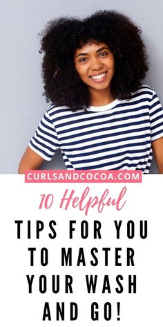 10 Tips to help you achieve the perfect wash and go hairstyle with natural hair. #naturalhair #hairtips Wash And Go Routine, Textured Hairstyles, Wash N Go, Hair Damage, Hair Growth Serum, Wash And Go, Fresh Hair