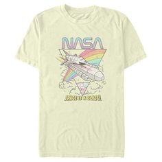 If you're all about that space then what are you waiting for? Launch your fashion out of this world with this NASA   t-shirt design and you'll be the brightest star around! This epic NASA Men's tee features a space shuttle flying over planet earth with a rainbow in the background and the text: "Space is a Blast!" You don't need a rocket to know that you're going to love these NASA styles! Space-themed Cotton T-shirt With Graphic Print, Space-themed Graphic Print Cotton T-shirt, Space Shirts, Nasa Space, Space Nasa, Graphic Tee Design, Space Shuttle, Slim Fit Shorts, Mens Graphic Tee