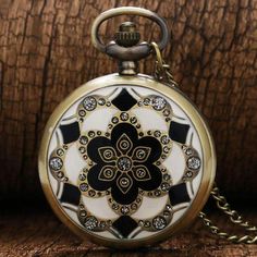 Vintage Ceramic Encrusted Pocket Watch Pocket Watch Design, Ceramics Flowers, Desktop Environment, Steampunk Pocket Watch, Skeleton Watches, Jade Crystal