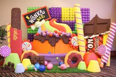 this is an image of a candy land display