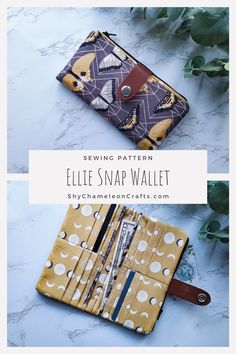 the sewing pattern for this wallet is easy to sew