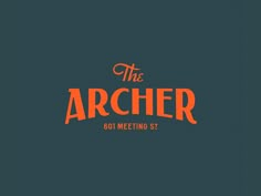 the archer logo with an orange and black font that reads,'60 meeting st '